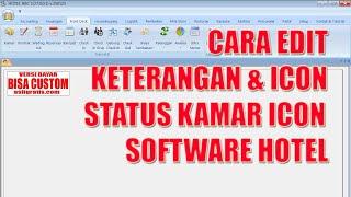 CARA EDIT KETERANGAN & ICON STATUS KAMAR ICON SOFTWARE HOTEL