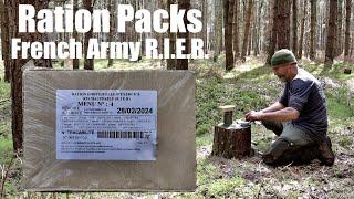 Military Ration Packs - French Army 8hr RIER Exercise Ration, Menu 4.  Pork with Lentils.