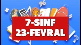 Online maktab, Online darslar, 7-SINF 23-FEVRAL