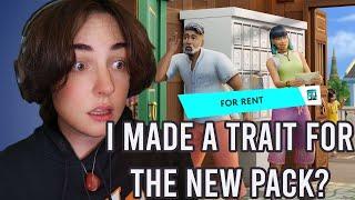 I MADE A TRAIT FOR THE NEW PACK! (The Sims 4: For Rent | Make a Mod With Me!)