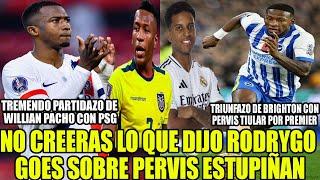 NO CREERAS LO QUE DIJO RODRYGO SOBRE PERVIS ESTUPIÑAN! TREMENDO PARTIDAZO DE WILLIAN PACHO CON PSG