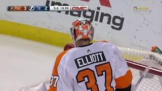 Brian Elliott's SNAGGER On Nikita Kucherov - Philadelphia Flyers vs Tampa Bay Lightning 12/29/17