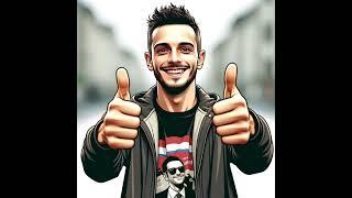 An Italian man in a positive, upbeat mood, giving a thumbs-up with both hands.  #chatgpt #prompt