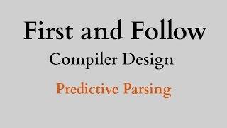 First and Follow In Compiler Design