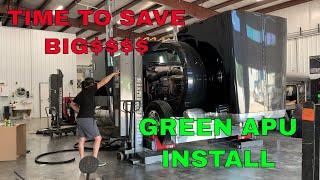 GREEN APU INSTALL ON PETERBILT 389