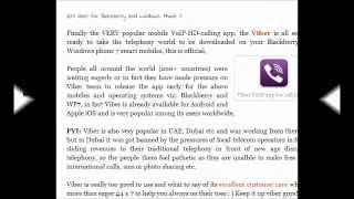 Viber mobile VoIP app for Blackberry and Windows phone 7