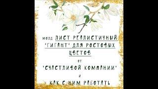 Молд лист реалистичный "Гигант" для ростовых цветов от  "Счастливой компании" и  как с ним работать