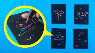 Lucru manual || Reusable DIY Scratch Art || Activitati copii || Desenand altfel