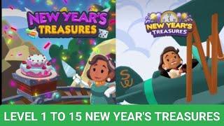 NEW YEAR'S TREASURES LEVEL 1 TO 15 Monopoly go #monopolygo #new #years #treasures