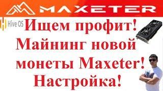 Ищем профит! Майнинг супер новой монеты Maxeter (MAXE)! Настройка майнинга!