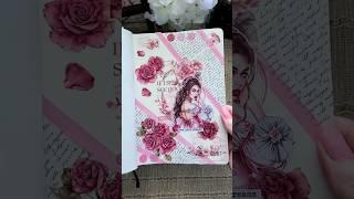 ASMR Art Journaling Pink Rose #scrapbooking  #artjournal #journal #junkjournal #diy  #journaling