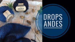 Пряжа Drops Andes. Обзор пряжи. Альпака и шерсть. Толстая пряжа. Цвет королевский синий.