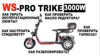 Как настроить CITYCOCO TRIKE (ситикоко трицикл). А так же настройка WS-PRO TRIKE+ 3000w