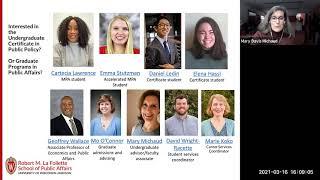 Major Discovery Week 2021: Overview of La Follette School of Public Affairs Student Programs