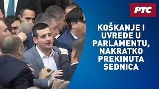 Koškanje i uvrede u parlamentu, nakratko prekinuta sednica