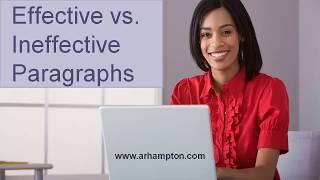 Effective vs. Ineffective Paragraphs Grammar Tutorial