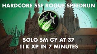 Hardcore SSF Rogue Speedrun | Soloing 1 boss in SM GY at 37 (no engi/world buffs)