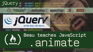 animate in jQuery - Beau teaches JavaScript