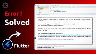 Your Gradle is Incompatible with Java Version Error in Flutter - Solution (Hindi)