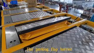 Flat parking flap barrier