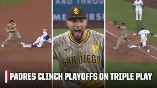 This Padres TRIPLE PLAY clinched a postseason berth  | MLB on ESPN