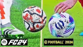 EA SPORTS FC 24 vs eFootball 2024 - Comparison | Graphics, Gameplay, Faces, Free Kick | Fujimarupes