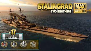 Cruiser Stalingrad: Citadel hunter on map "Two Brothers" - World of Warships