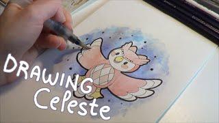 ASMR Drawing Celeste from Animal Crossing (soft spoken)
