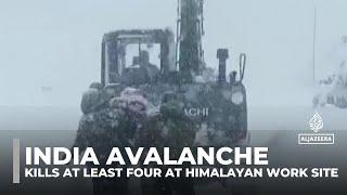 India avalanche kills at least four at Himalayan work site, five still missing