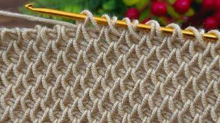 very cool**!!! simple and practical tunisian crochet pattern online explanation.#crochet  #knitting