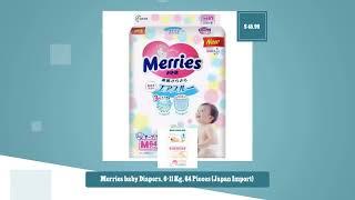 Merries baby Diapers, 6-11 Kg, 64 Pieces (Japan Import)