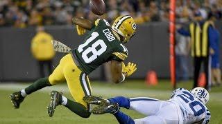 Darius Butler's Hit On Randall Cobb Forces Fumble; Vontae Davis Saves It || Week 9 Colts at Packers