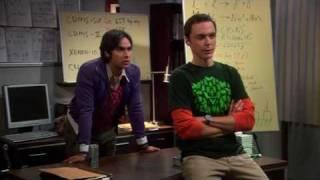 The big bang theory 3x04 Raj working with Sheldon