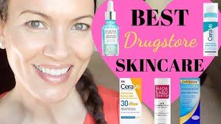My FAVORITE DRUGSTORE SKINCARE PRODUCTS A.M. & P.M. ROUTINE MATURE SKIN, WRINKLES, HYPERPIGMENTATION