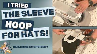 EMBROIDER THE BACK OF HATS WITH THE MAGNETIC HOOP! YOU CAN USE THE SLEEVE HOOP FOR HAT EMBROIDERY