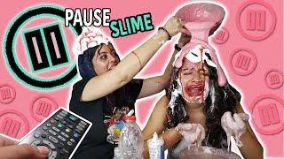 SLIME PAUSE CHALLENGE con BEGO y JORDI de MOMENTOS DIVERTIDOS! OMG!! arivi TV