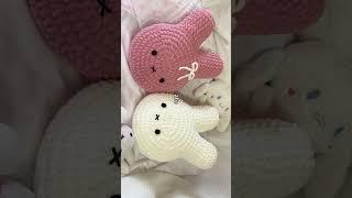 Easiest way to make a comfy pillow.  #yarn #handmade #crochet #amigurumi #miffy #crocheting