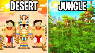 100 Players Simulate Tribal Civilizations in Minecraft...