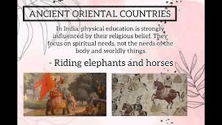 Development of Physical Education in Ancient Oriental Countries and Ancient Near Eastern Countries