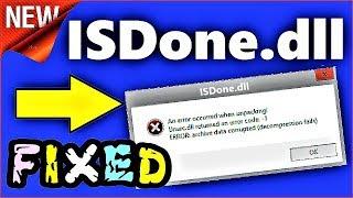 ISDone.dll Error Fix Windows 10 / 8 / 7 | How to fix isdone.dll error while installing Games