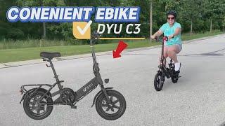 ‍️ Compact & Comfortable: Meet the DYU C3 14-Inch Folding Ebike! ‍️