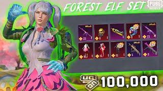 $100,000 UC CREATE OPENING FOREST ELF SET & MAXING M4 FOOL| PUBG MOBILE