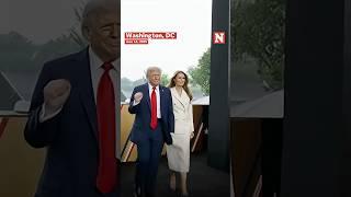 President Donald Trump Joins Military Parade With Grand Entrance