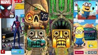 Spider Man Unlimited Vs Temple Run 2 Pirate Cove Vs Temple Run 2 Sky Summit Vs Minion Rush Gameplay