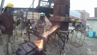 UMD Iron Pour Tapping the Cupola Nov 18, 2017