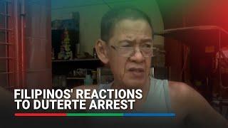 Some Filipinos 'thankful' while others dispute Duterte's arrest as he departs for The Hague