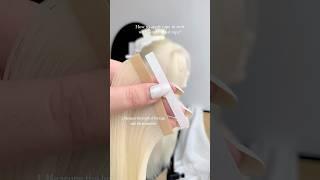 How to apply invisible tape in weft？ Hair from @endaringhair #tapeintutorial #tapeins #blondehair