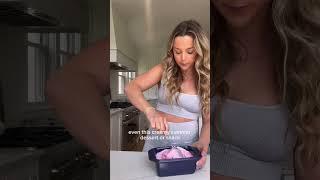 Trying the viral cottage cheese ice cream!! This came out soooo well and while it’s obviously