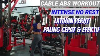 Abs workout with cable at Gym | Latihan mengecilkan perut tercepat