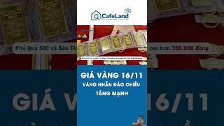 Giá vàng 16/11: Vàng nhẫn ĐẢO CHIỀU TĂNGMẠNH | CafeLand #thitruongvang #vangnhan #giavanghomnay